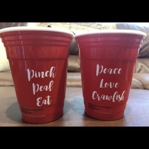 New! Set of 2 hard plastic solo crawfish 🦞 cups!